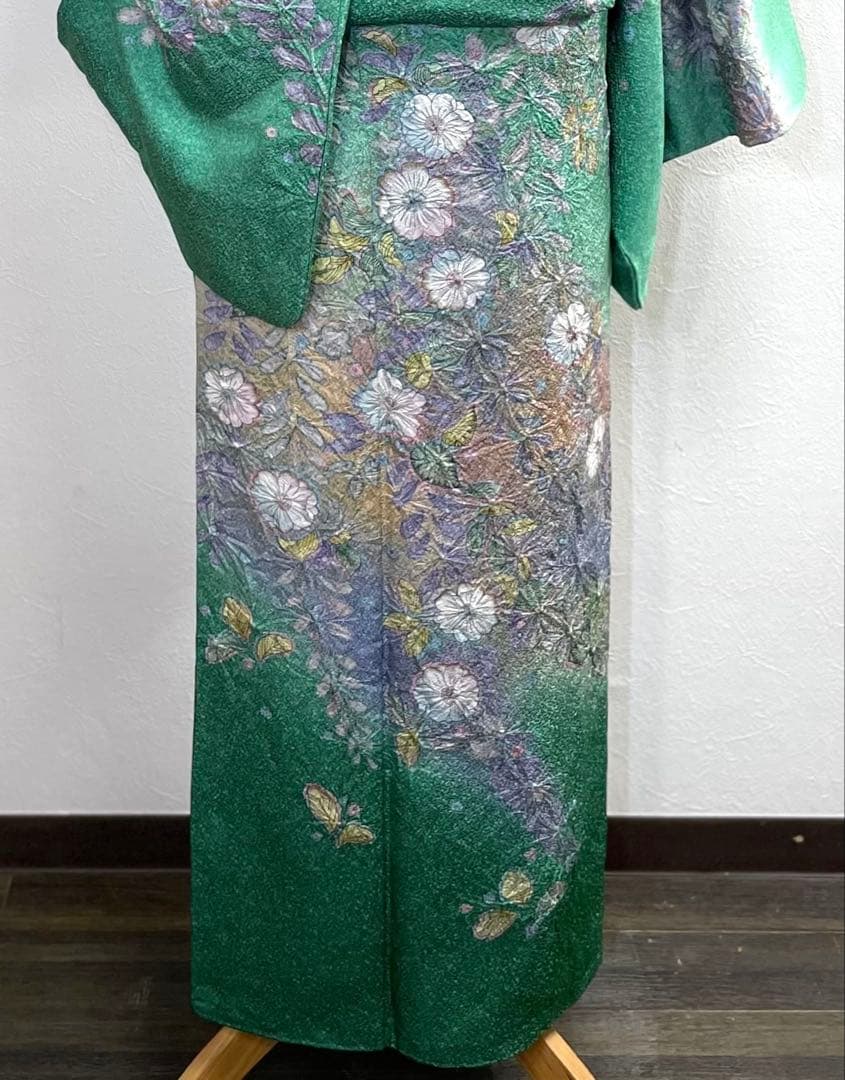 袷 訪問着 辻ヶ花/叩染 正絹 身丈163 - メルカリ