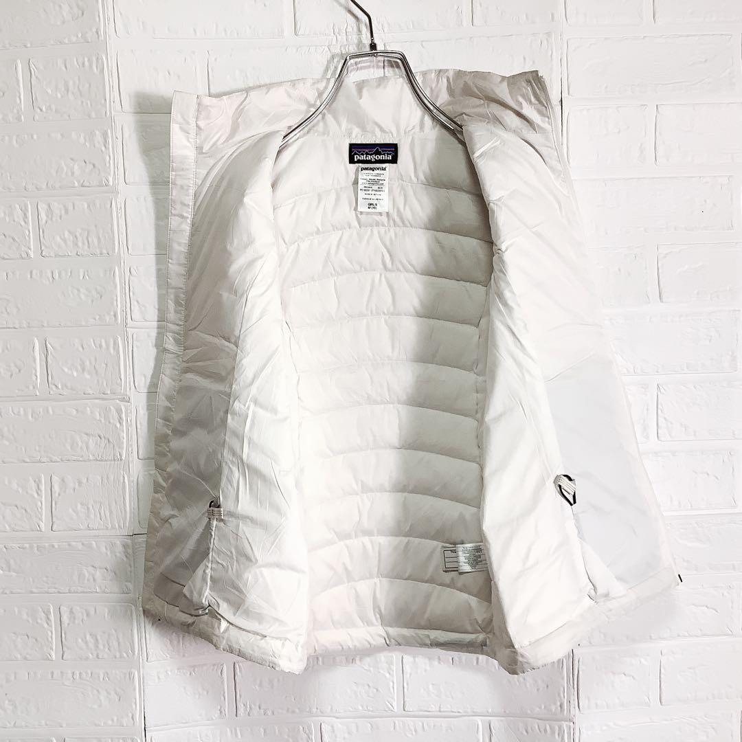 ○パタゴニア ダウンベスト キルティング フルジップ 刺繍ロゴ