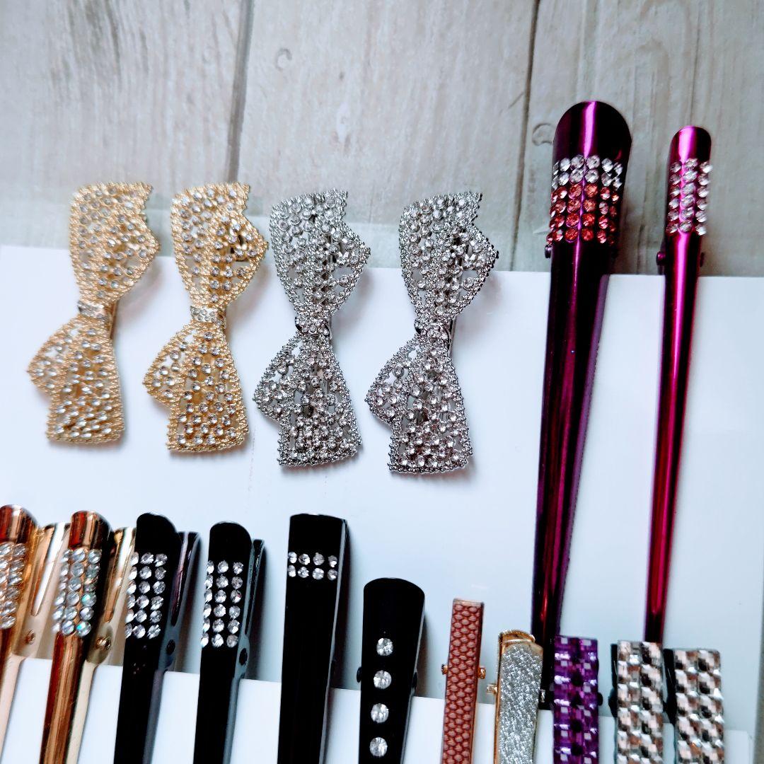 大衆演劇】くちばしクリップ 花ピン ヘアクリップ 18本セット まとめ