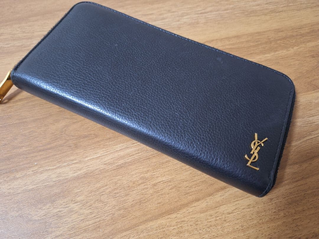 SAINT LAURENT 長財布 黒 レザー SAINT LAURENT イヴ サンローラン Saint Laurent Paris YSL レザー