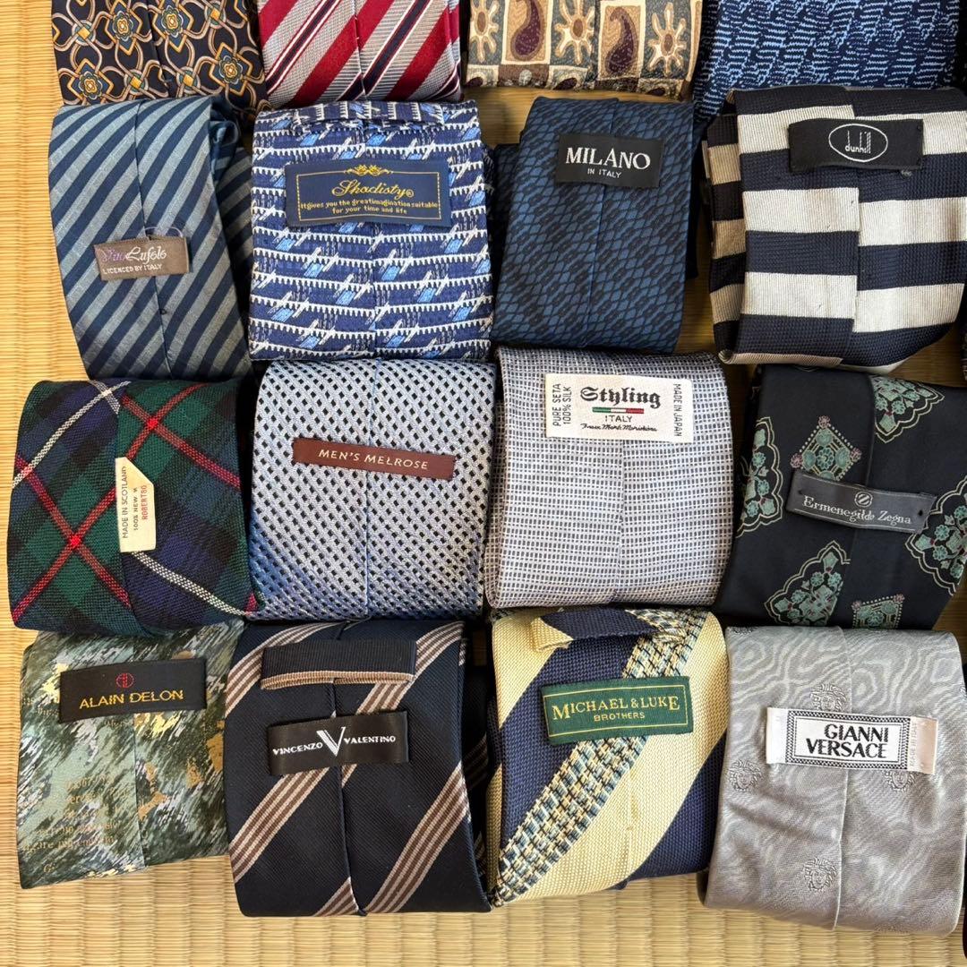 ハイブランドネクタイ 50本セット 全てシルク エルメス ゼニア まとめ