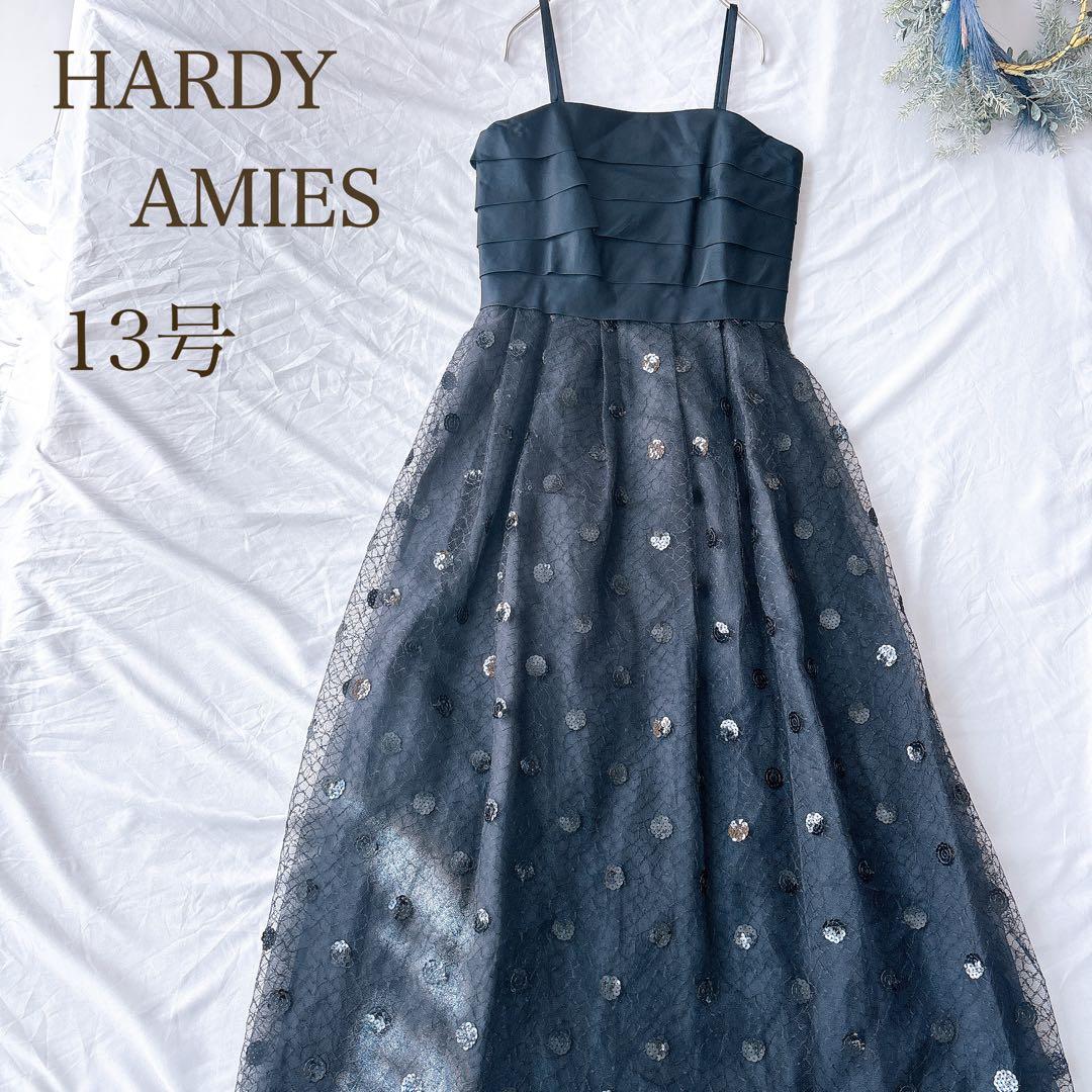HARDY AMIES ハーディエイミス　ドレス　スパンコール　レース　13号 b335a57f-a664-4672-be6b-