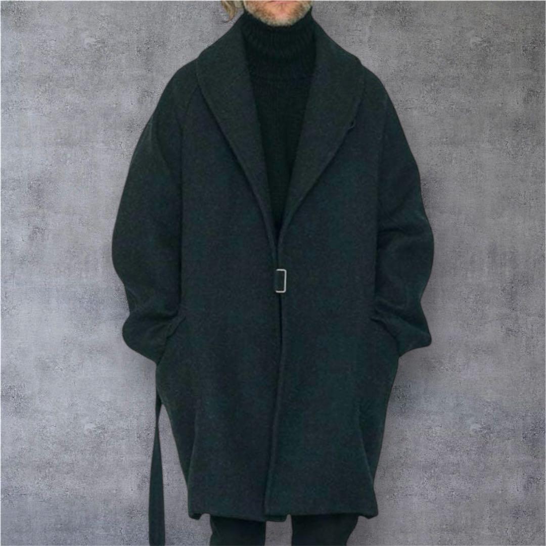 COMOLI コモリ 18AW ウール ショールカラーコート サイズ2 COMOLI (コモリ) ウール ショールカラーコート