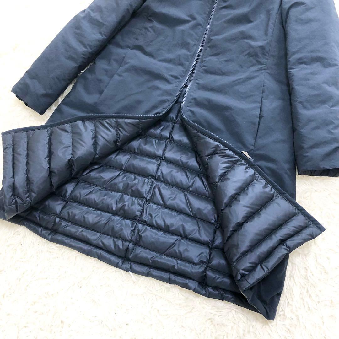 美品☆極暖 セオリーリュクス リバーシブルダウンコート フード