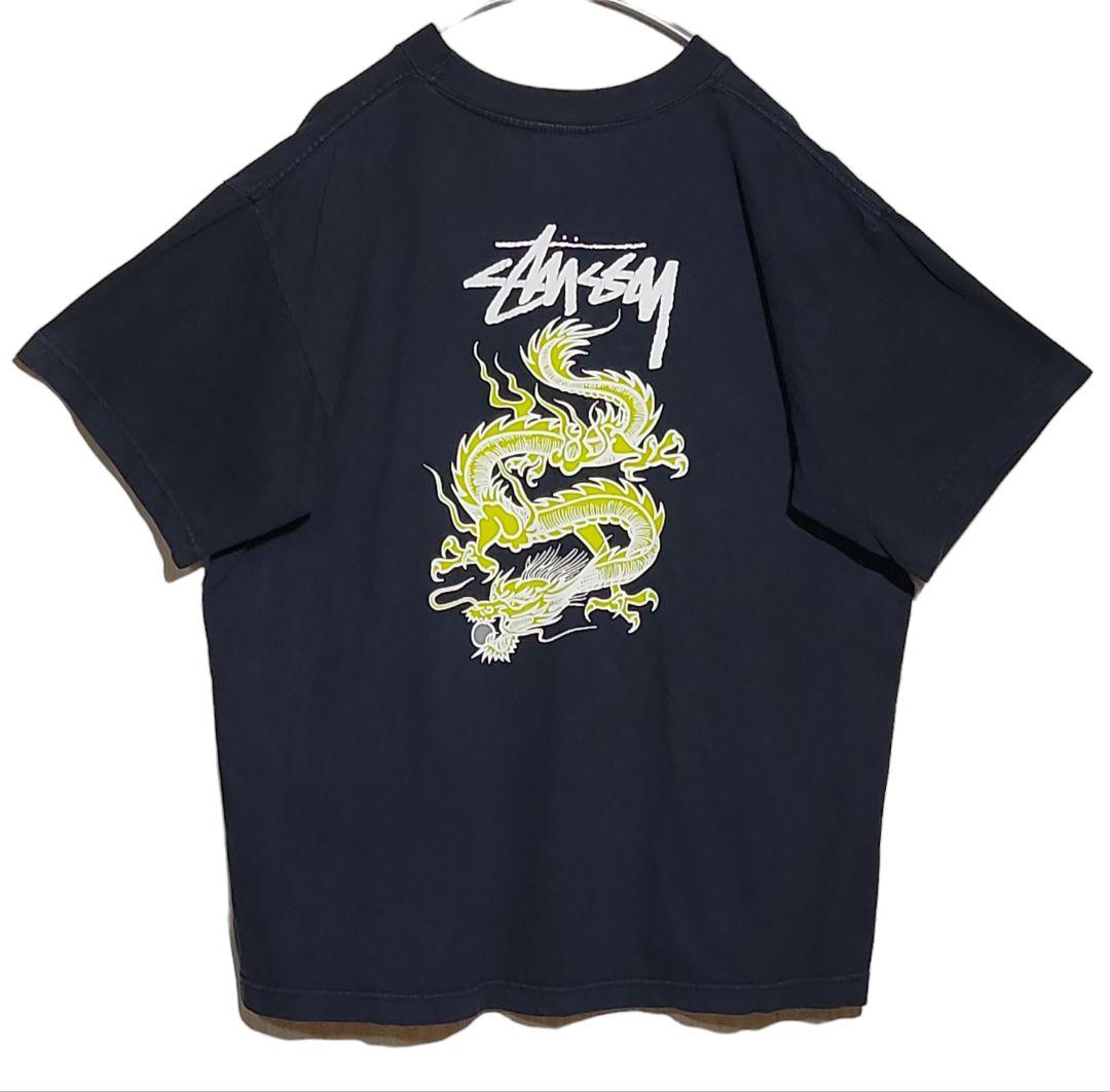 STUSSY】ステューシー ドラゴン 龍 プリント 半袖 Tシャツ - メルカリ