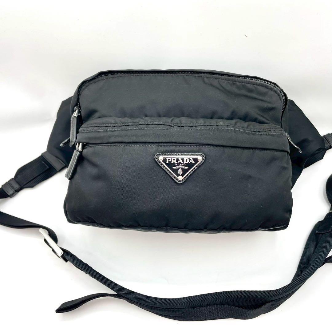 RFID認証⭐︎プラダ ボディバッグ 2VH038 ブラック ナイロン - メルカリ