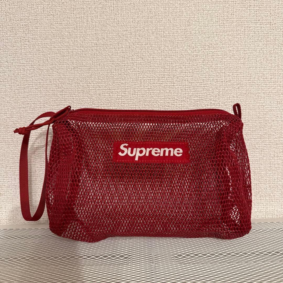 Supreme メッシュバッグ レッド - メルカリ