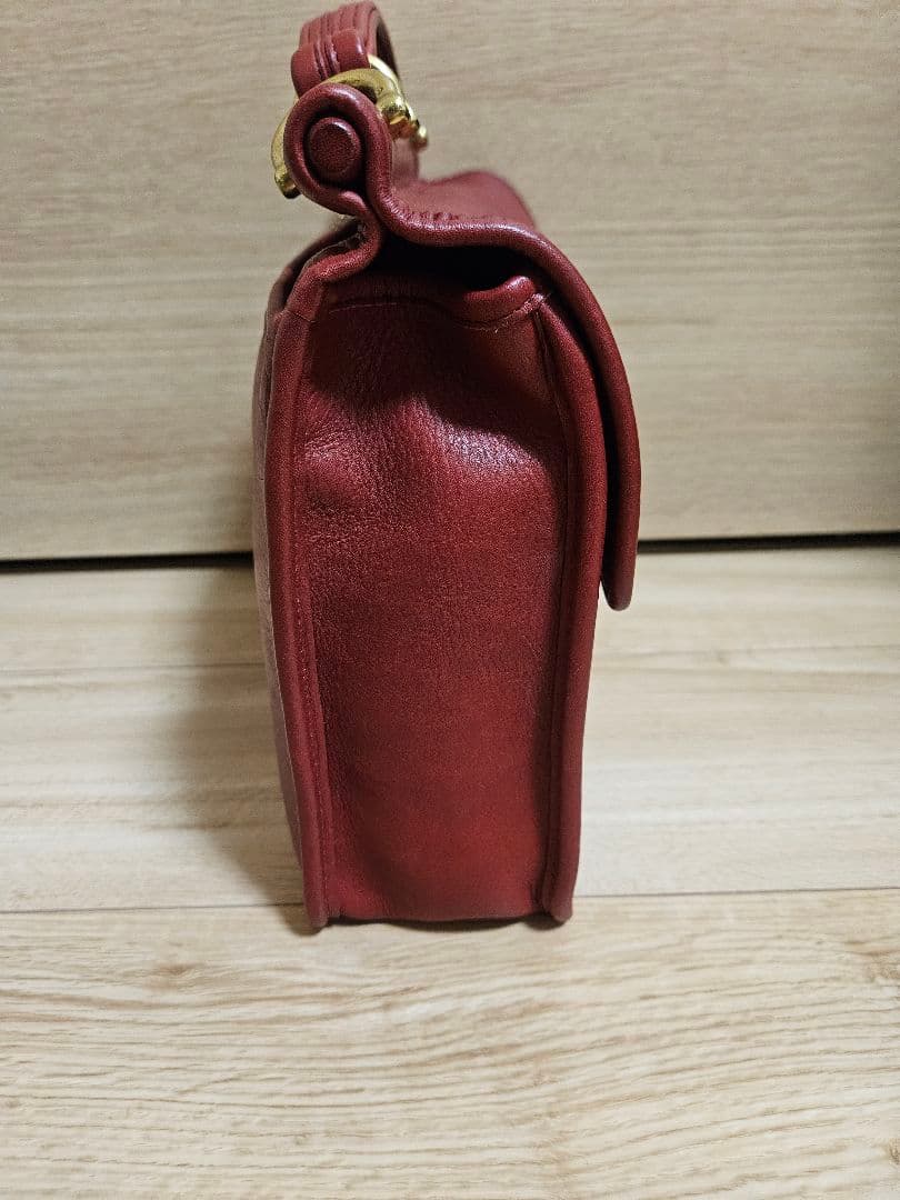 オールドコーチ レザー 赤 ショルダーバッグ willis 9927 - メルカリ