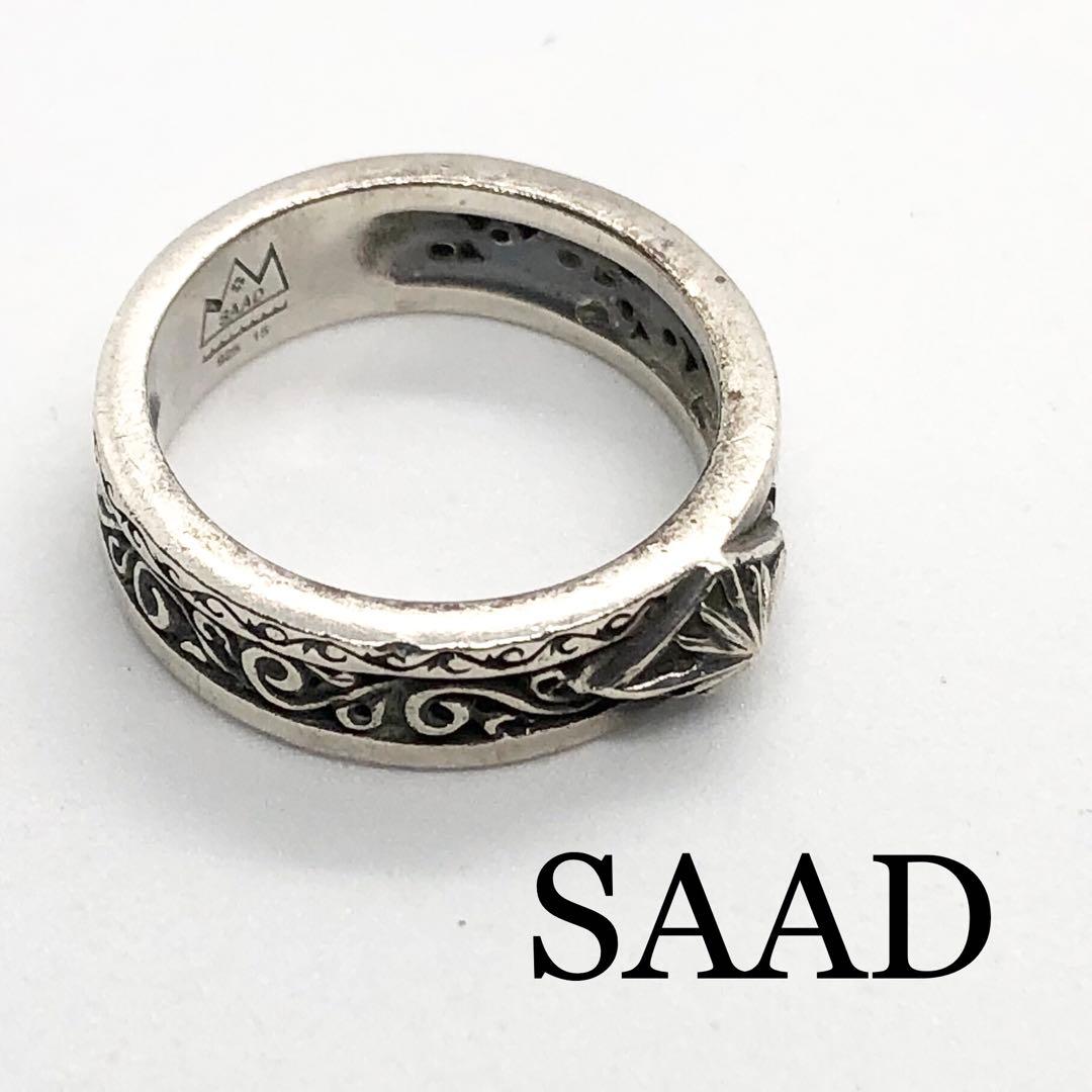 SAAD リング メンズ アラベスク 唐草 太陽神 サンシンボル シルバー925