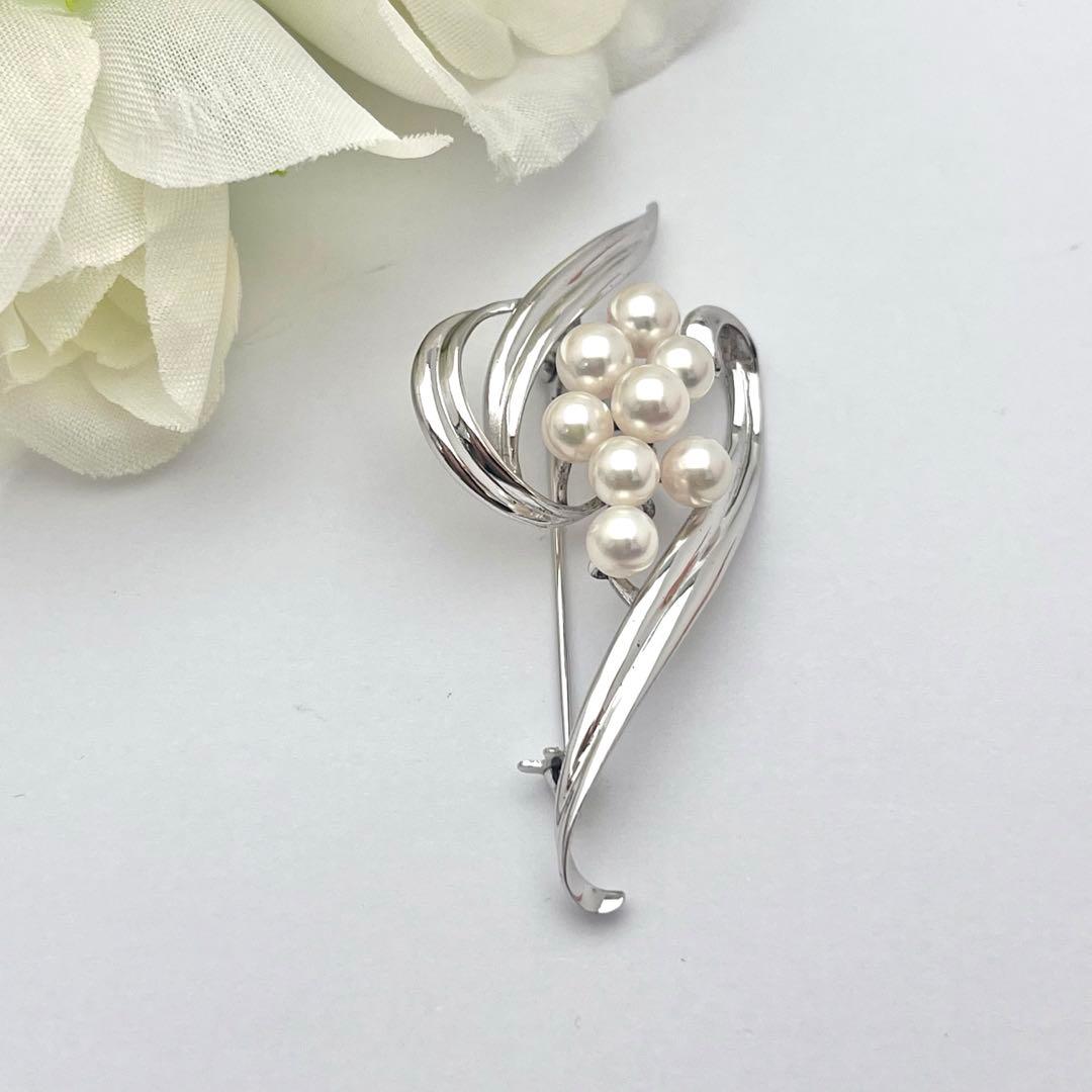 ☆美品☆ミキモト パール シルバー ブローチ 皇室御用達ブランド