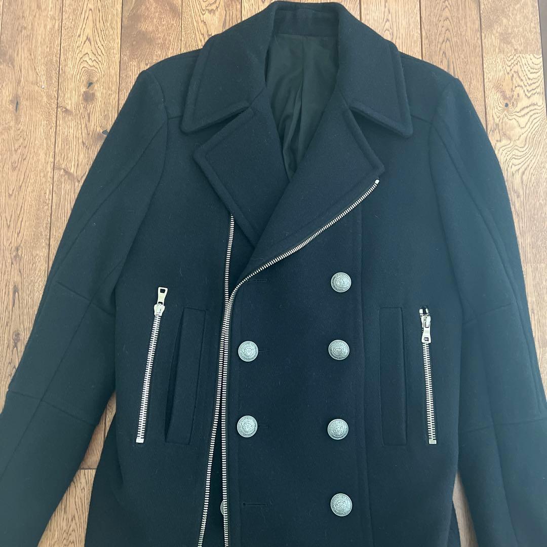 【最終値下げ・入手困難】BALMAIN ジップ ピーコート BALMAIN - BH2 DOUBLE COLLAR PEA JACKET / ダブルカラー Pコート