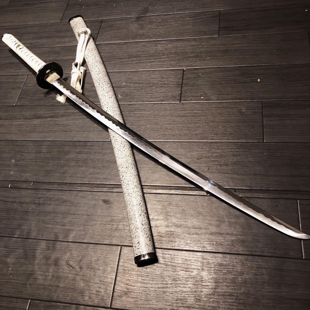 高級模造刀　白拵え　灰鞘　居合刀　太刀　本格模造刀 楽天市場】居合刀 半太刀拵 志津三郎兼氏 模造刀 模擬刀 美術刀 日本刀