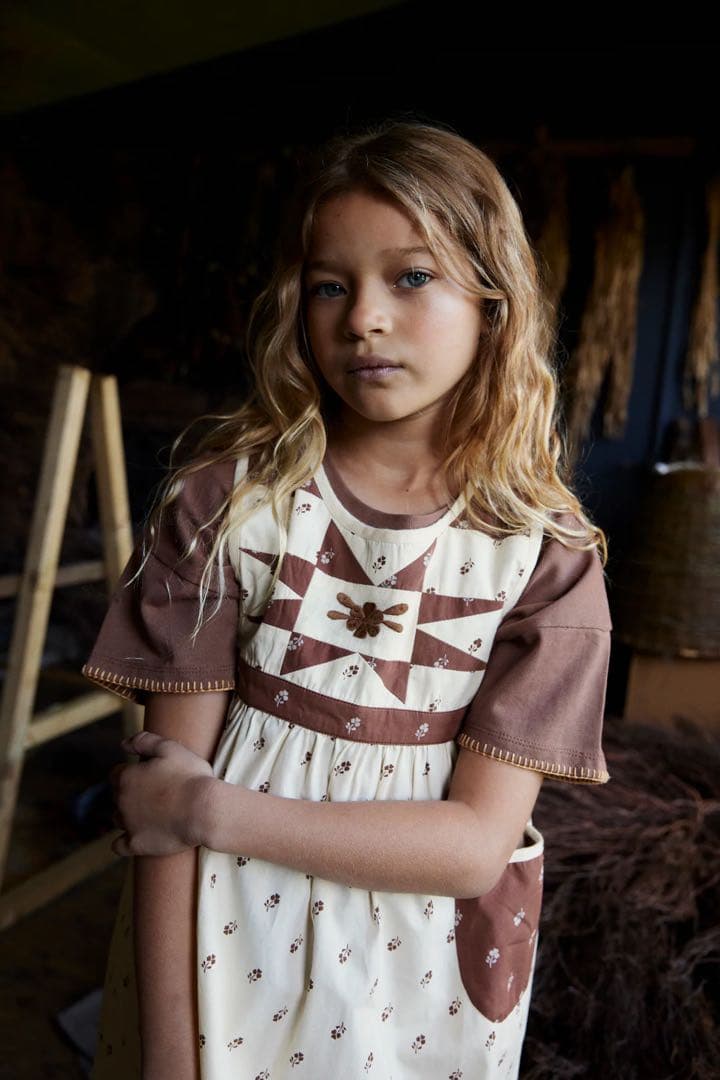 Apolina アポリナ - mto パッチワークワンピース5-7Y 新品未使用