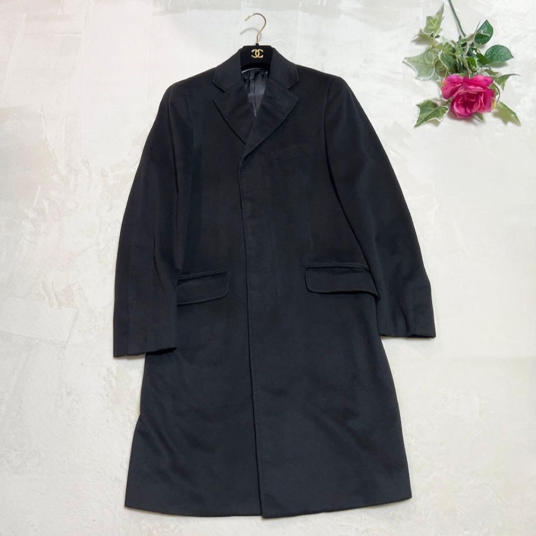 ほぼ未使用✨ dunhill チェスター コート カシミヤ 100% ブラック