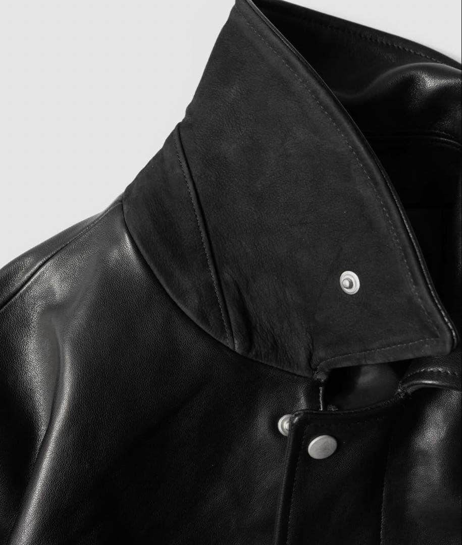EX SHEEP LEATHER ZIP SHORT JACKET - メルカリ
