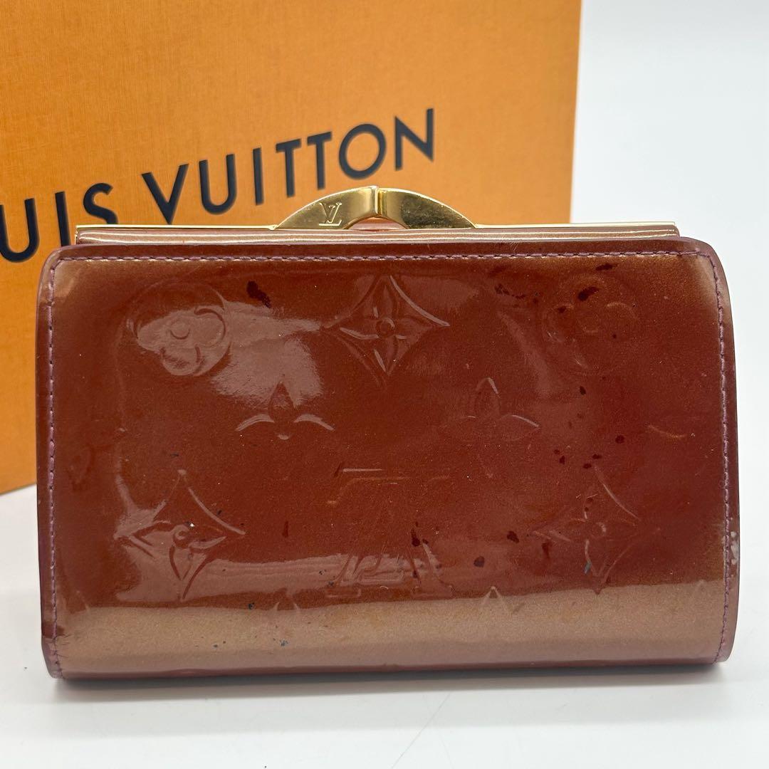 ルイヴィトン ポルトフォイユ ヴィエノワ ヴェルニ がま口 二つ折り