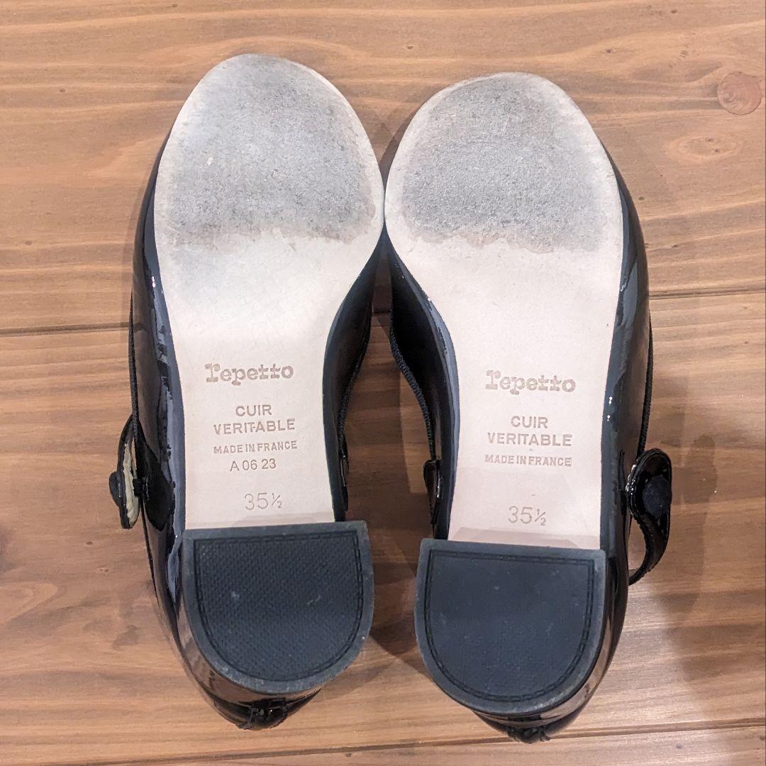 セール中!!】証明書付 Repetto Rose メリージェーン 黒 エナメル