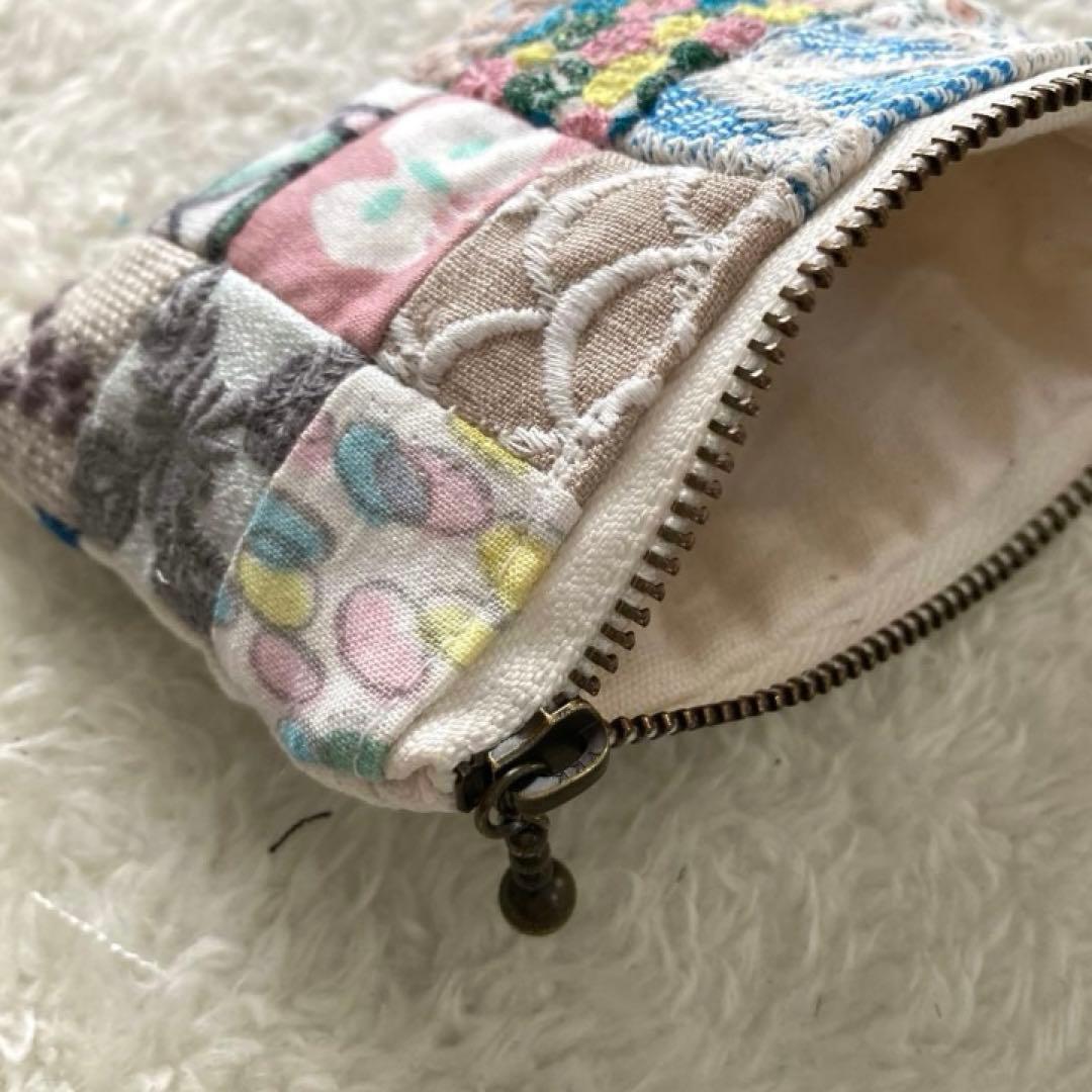 ミナペルホネン パッチワーク × ランランラン ハンドメイド ポーチ