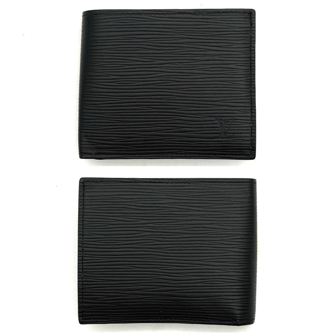 ルイヴィトン エピ ポルトフォイユ ブラック 黒 二つ折り財布 ノワール