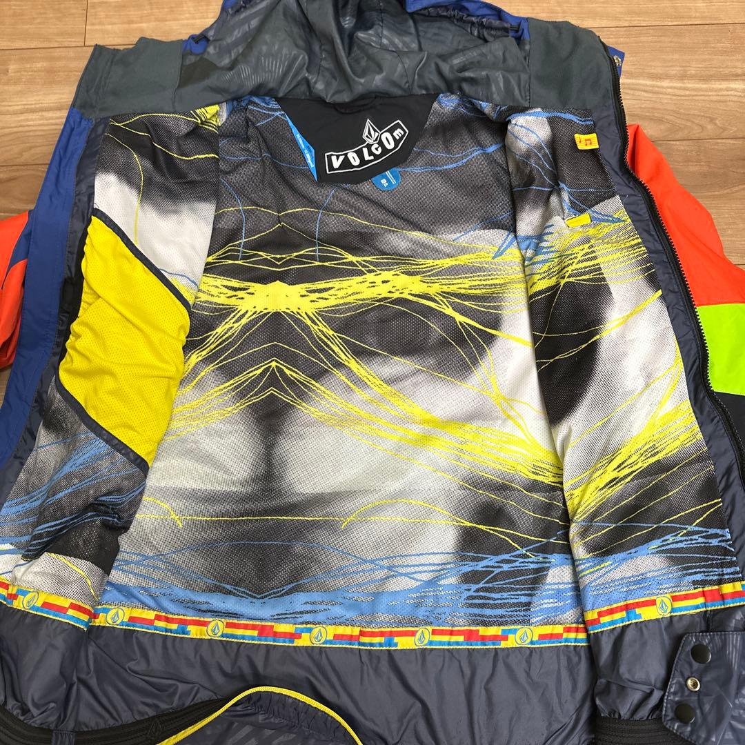 Volcom スノーボードジャケット オレンジ/グリーン - メルカリ