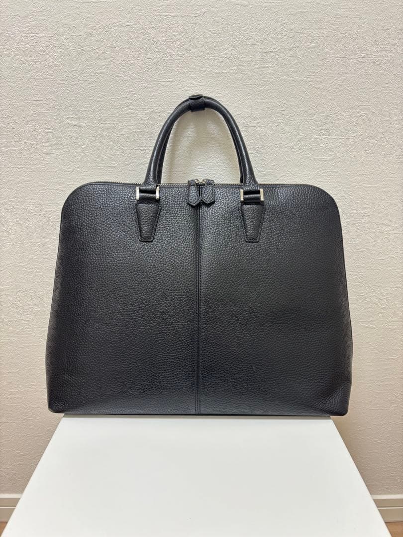 UNITED ARROWS レザー ラウンド ブリーフケース ブラック - メルカリ