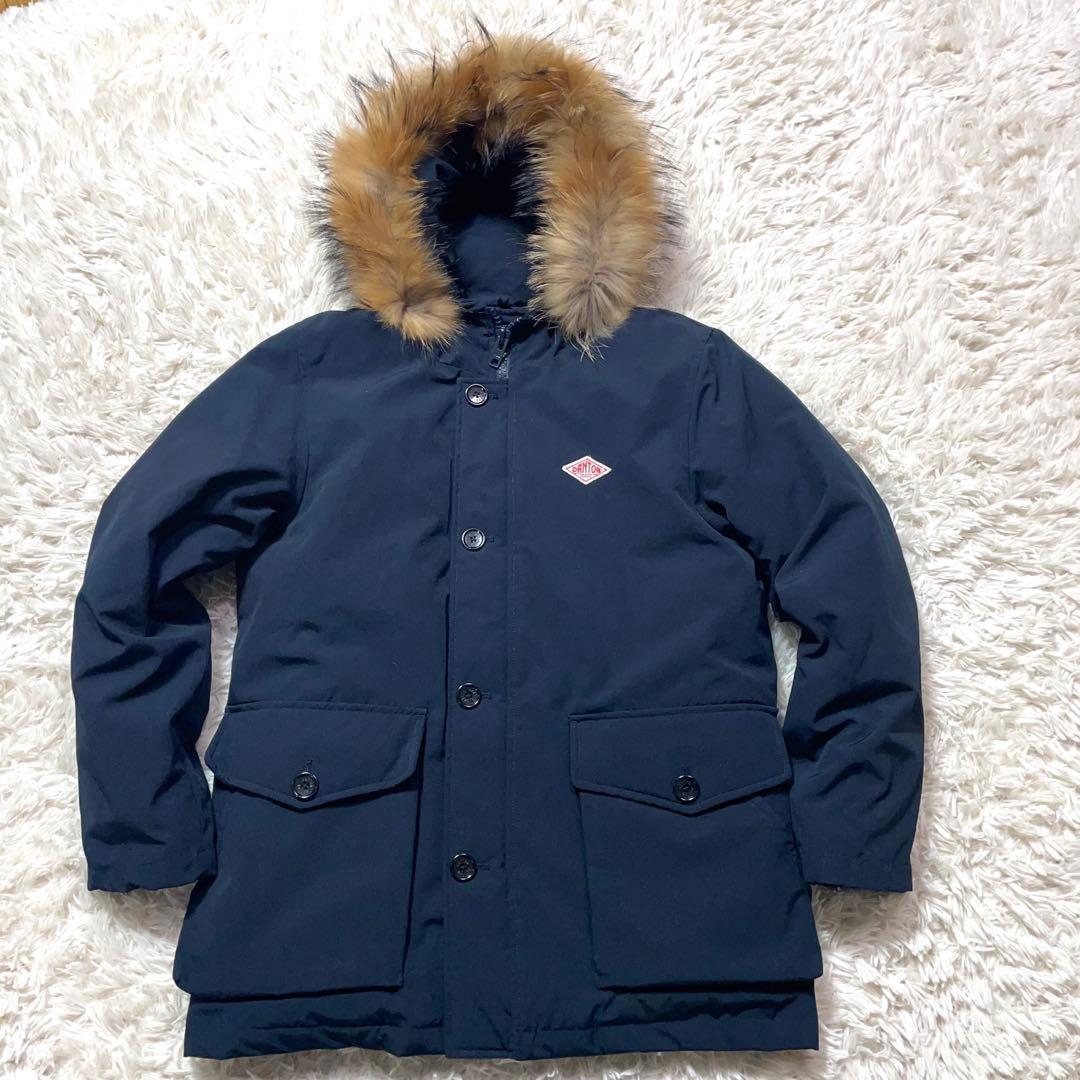 極美品】ダントン タッサーダウンジャケット ラクーンファー 42