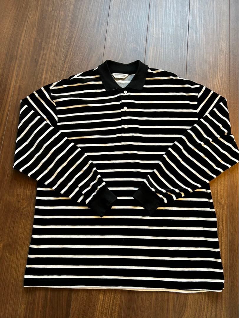 COOTIE Velour Border L/S Polo ベロア - メルカリ