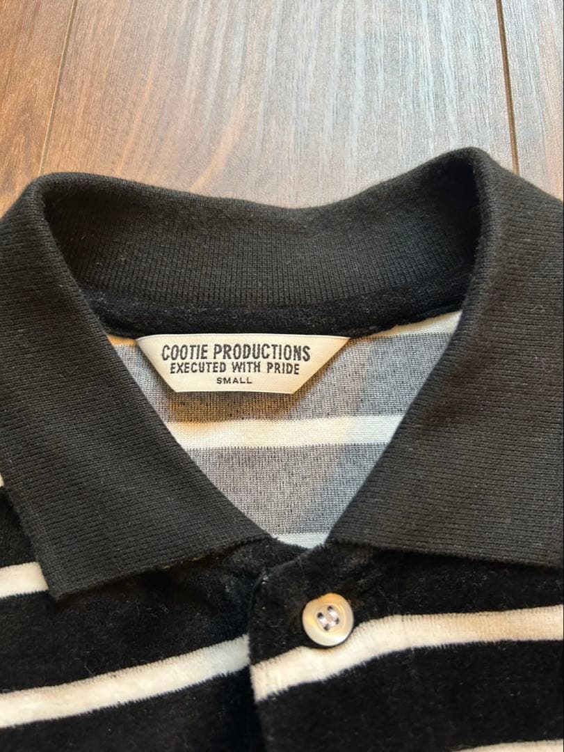 COOTIE Velour Border L/S Polo ベロア - メルカリ