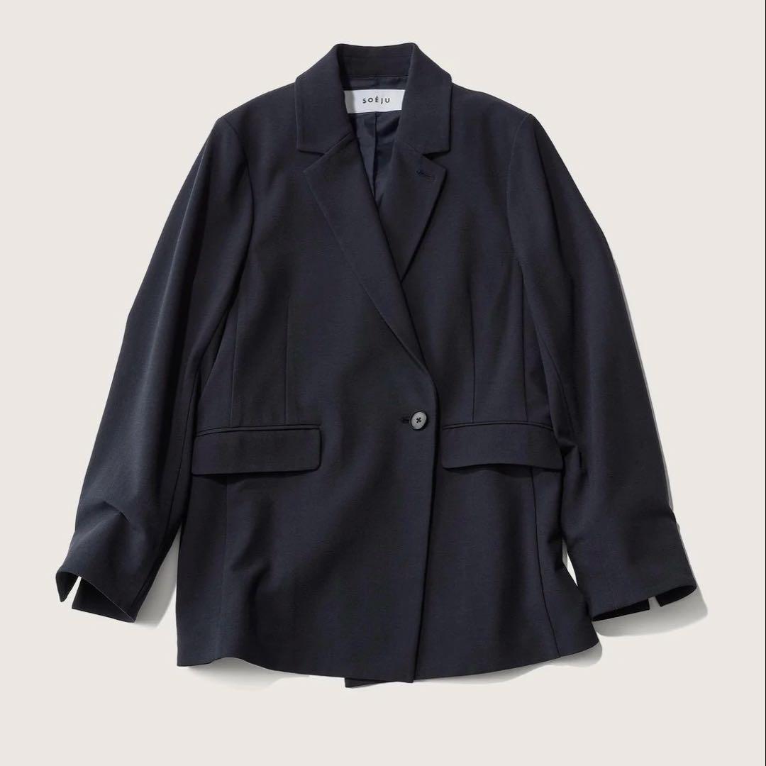 新品 SOEJU コンフォートファインセミダブルジャケット M ネイビー コンフォートファインセミダブルジャケット - SOÉJU online store