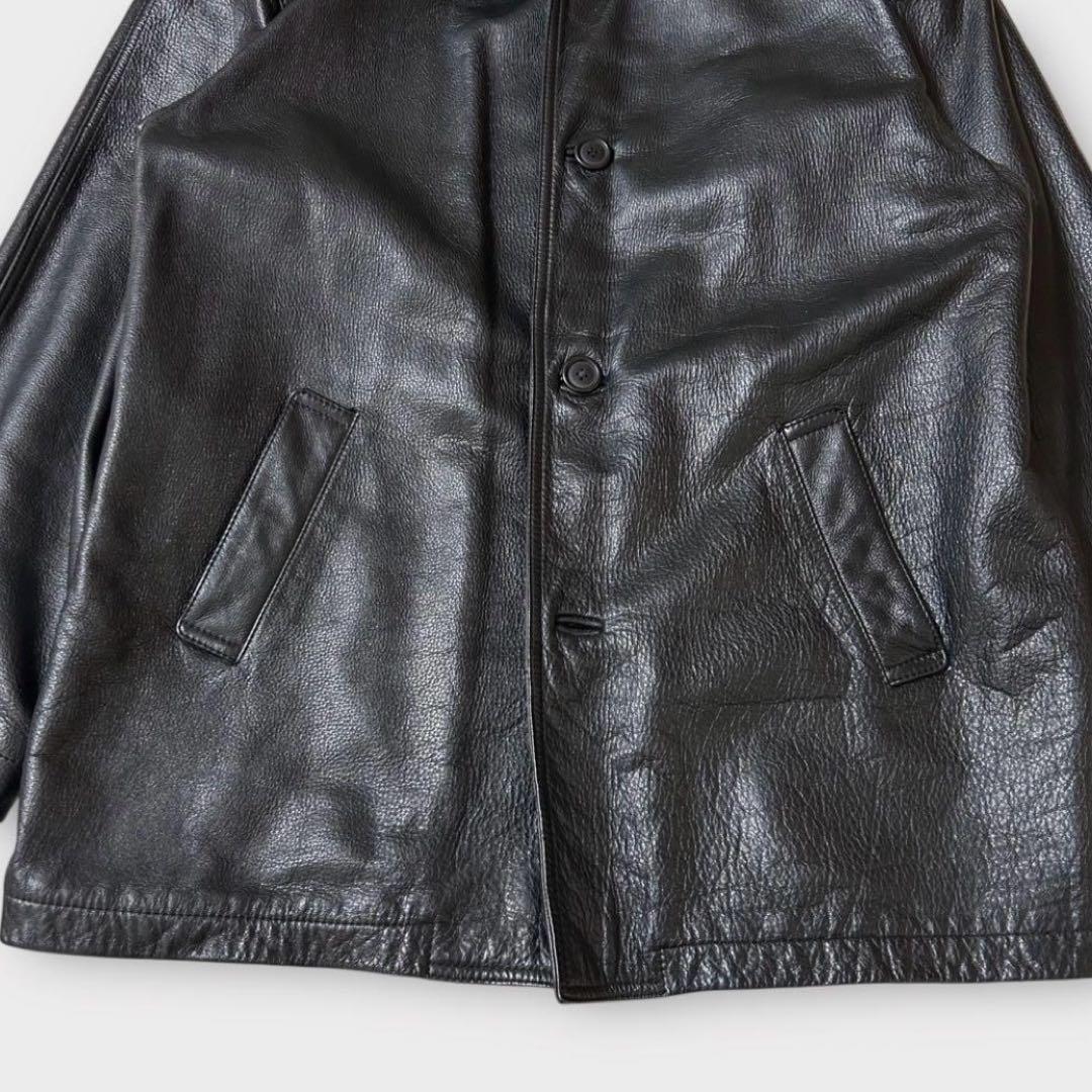 90's vintage カーコート (L) 本革 牛革 雰囲気抜群 常田 - メルカリ