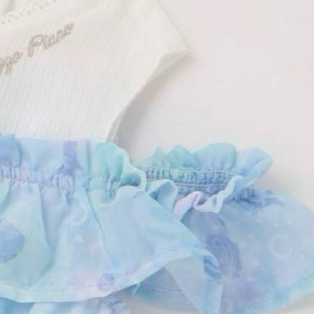 メゾピアノ シェル柄シフォン 肩開きワンピース 140 - メルカリ