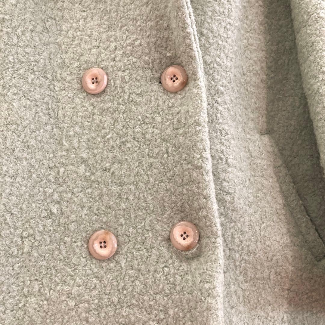 ボア ミントグリーン エメラルドグリーンコート - メルカリ