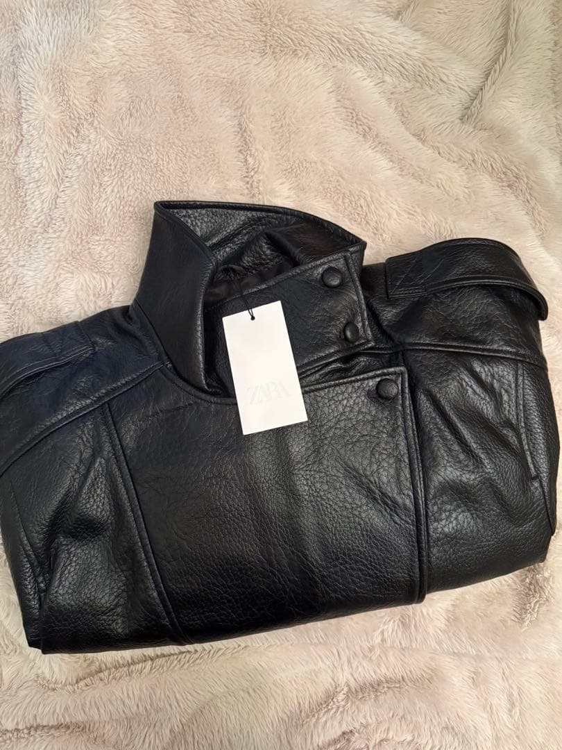 完売品】ZARA ザラ SLY似 フェイクレザージャケット XSブラック