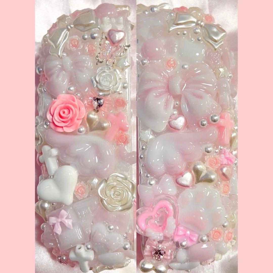 iQOSケース デコ ピンク イルマ 地雷系 量産型 ゆめかわ 白 平成女児