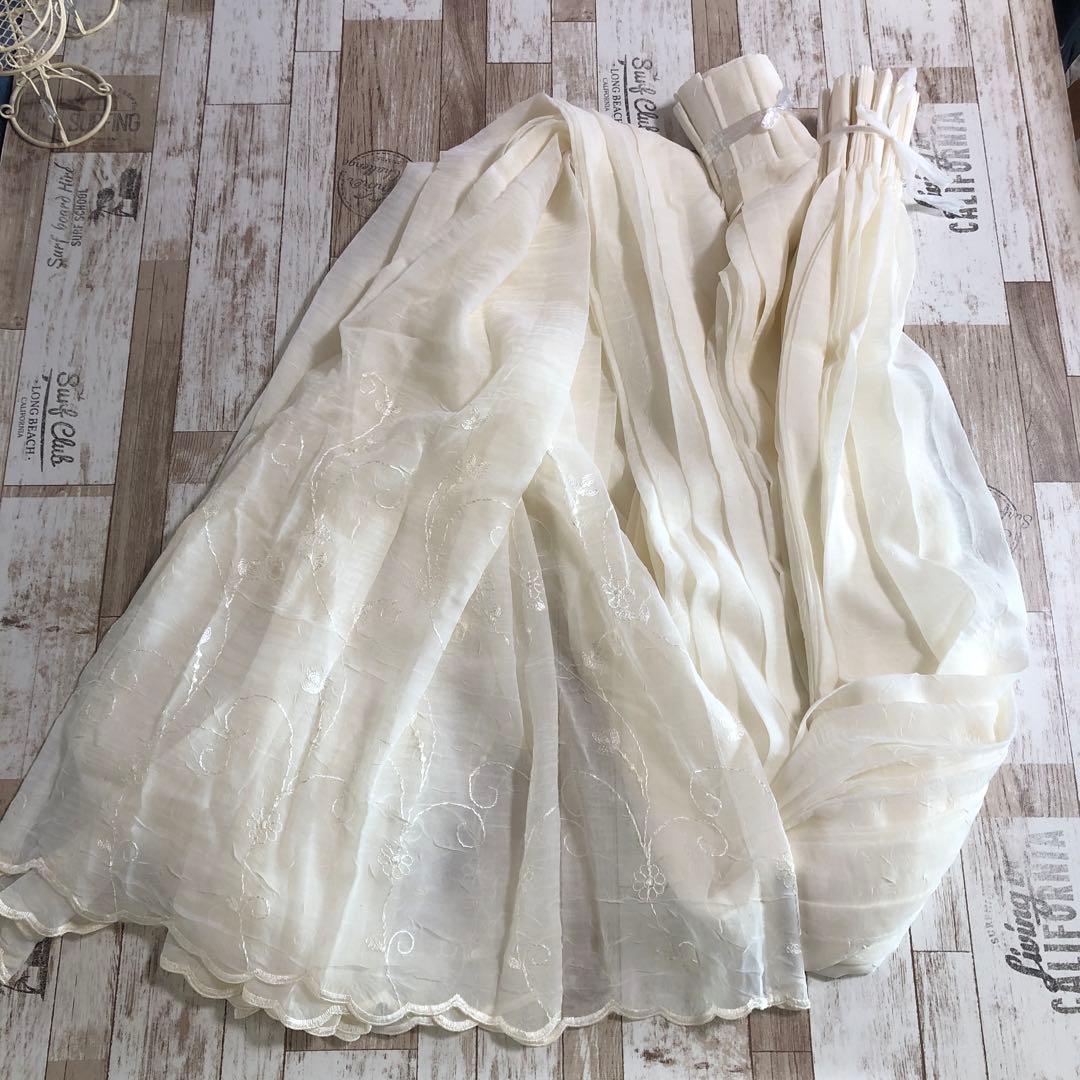 レースカーテン　2枚セット カーテン 2枚セット レースカーテン 約100×108cm UVカット レース 2枚