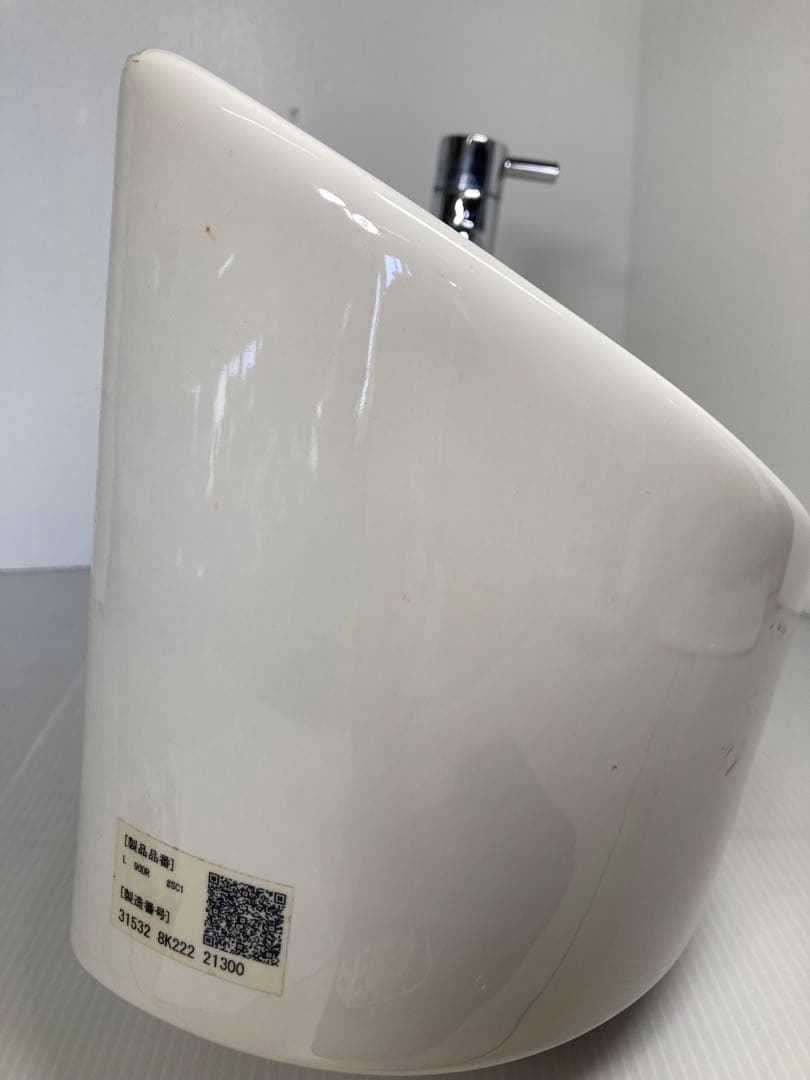 TOTO L90DR#SC1(パステルアイボリー)(常):壁掛手洗器(丸形)∴TOTO 壁掛