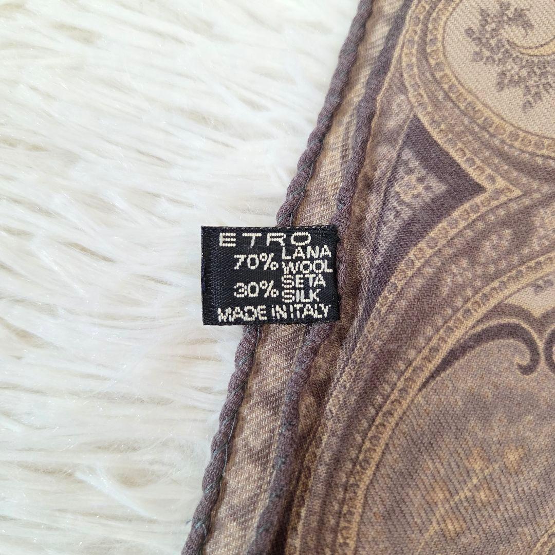《美品》ETRO エトロ ストール ウール×シルク ペイズリー柄 c