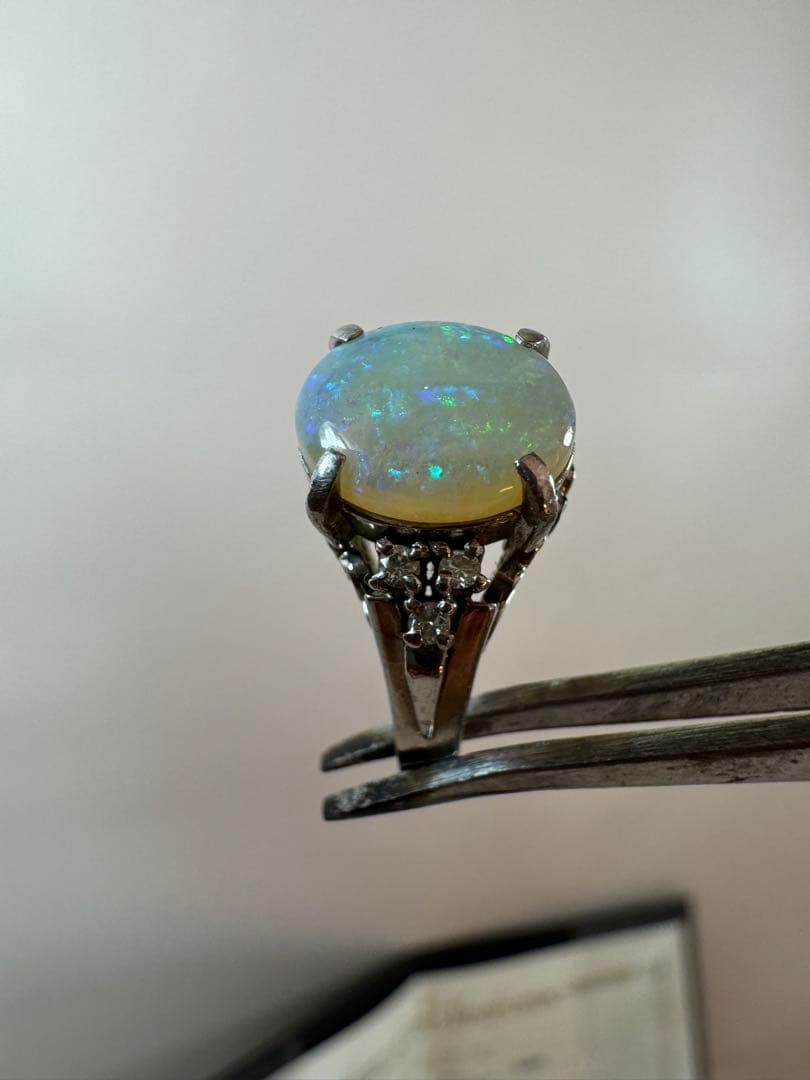 宝石 指輪天然ダイヤモンド Pt900刻印サイズ、8.00mm x9.90mm