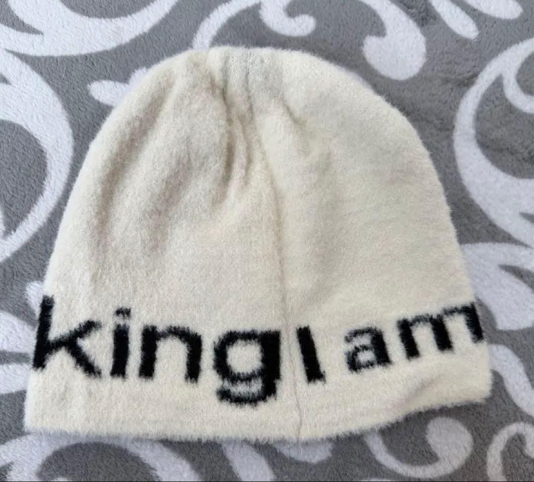 クリーム色ニット帽 Matin king I am - メルカリ
