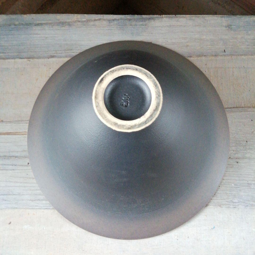 清水焼　小林正明　黒釉窯変紋花器　31.8cm