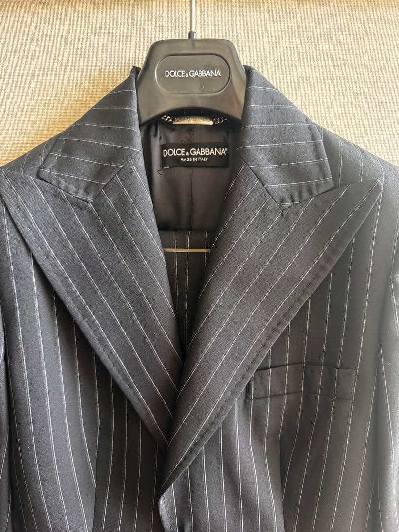 Dolce & Gabbana 】ネイビー ストライプスーツ 42サイズ - メルカリ