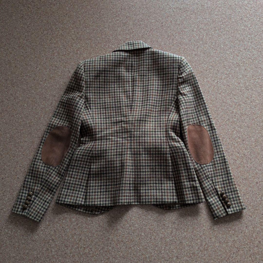 ラルフローレン 千鳥格子 くるみボタン エルボーパッチ ジャケット