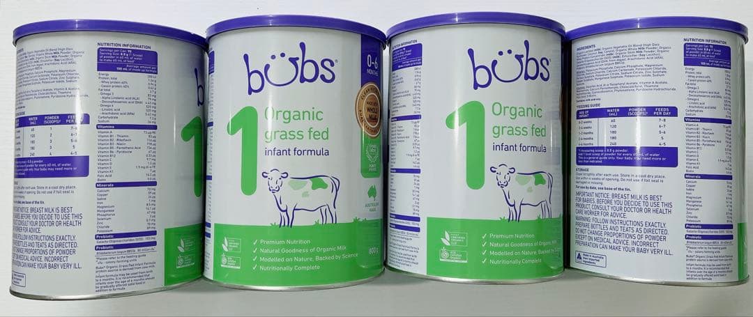 Bubs Organic 1 (0~6 Months ) 800g 4缶セット - メルカリ