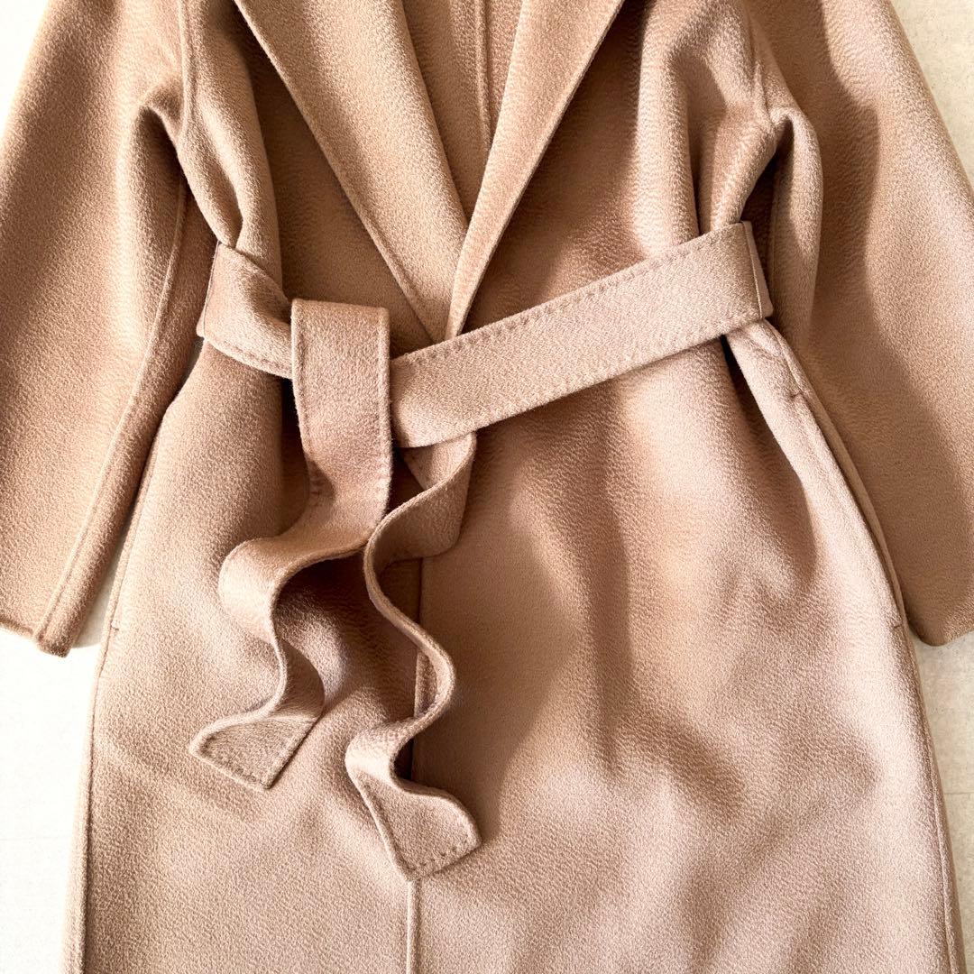 美品✨️セルフォード フーデッド ベルテッド ロングコート S キャメル