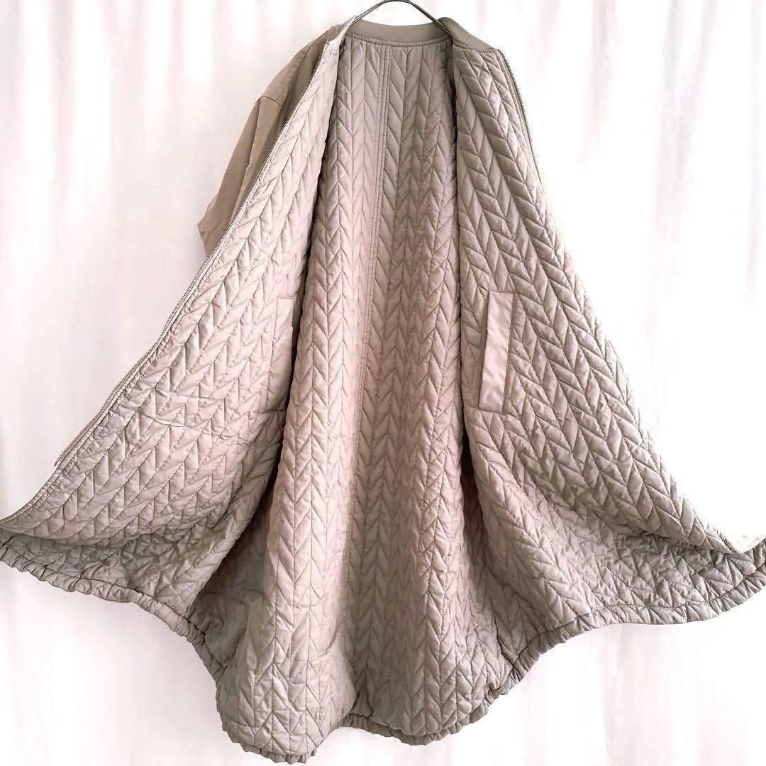 チャオパニックティピー リバーシブル キルティング コート ベージュ