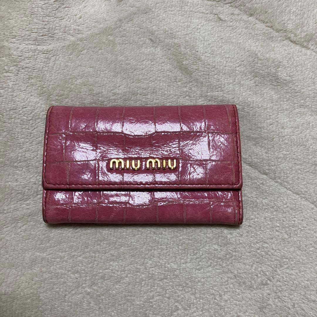 ミュウミュウ キーケース miumiu ピンク - メルカリ