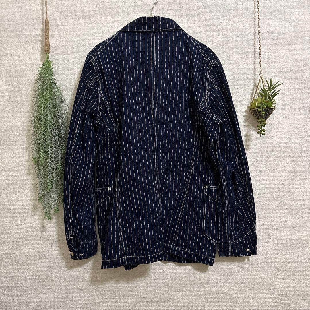 ⭐️紋次郎様 MARKAWARE ネイビー ストライプ カバーオール - メルカリ