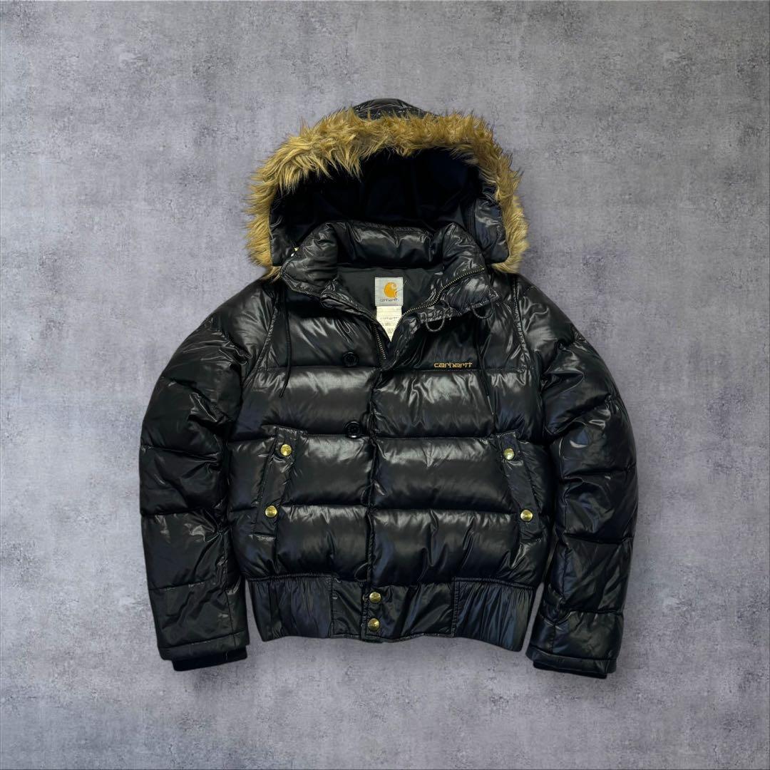 Y2K カーハート ファー ダウン ジャケット グランジ 平成ギャル n2b短