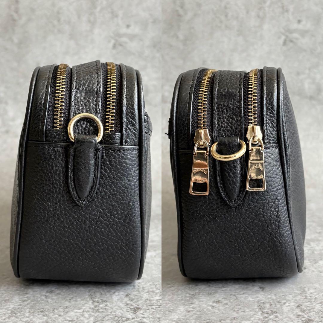 極美品】COACH カメラバッグ ショルダーバッグ レザー ジェス ブラック