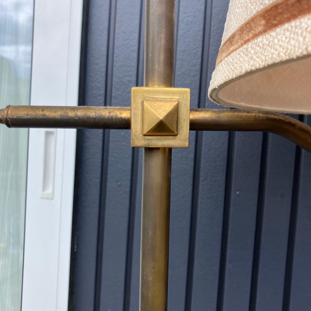 昭和レトロ ナショナル 真鍮製スタンドライト シェードランプ フロア